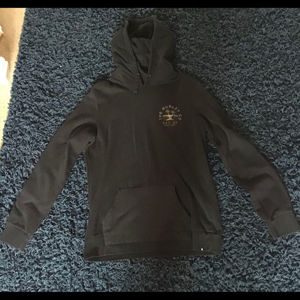 A black Hurley hoddie
